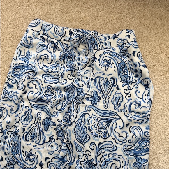 Talbots Floral Blue and White Pants - Picture 3 of 6